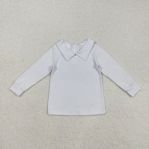 BT0820 RTS toddler boy clothes white boy winter top shirt