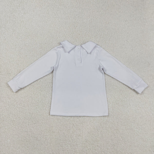 BT0820 RTS toddler boy clothes white boy winter top shirt