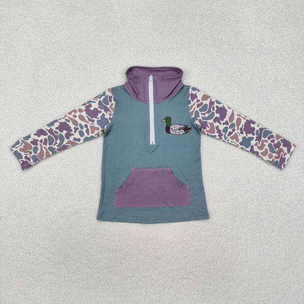 BT0928 RTS toddler boy clothes mallard boy winter top pullover hunting clothes