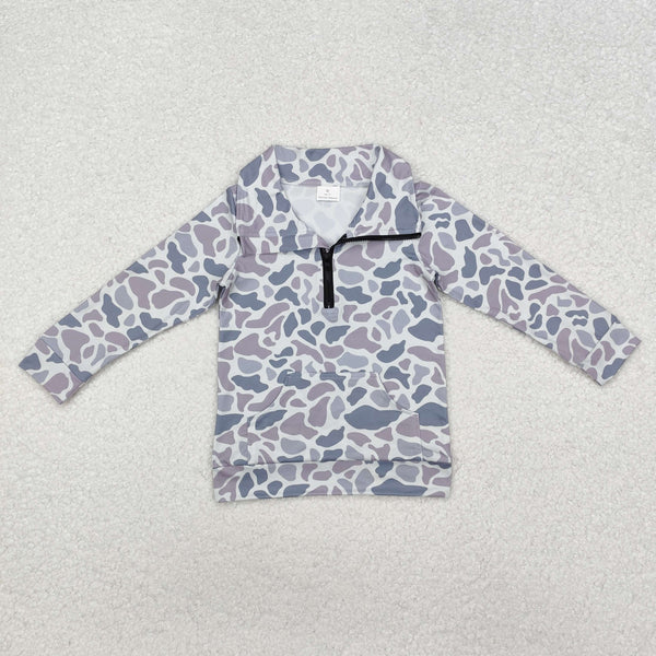 RTS toddler clothes matching grey camo print clothing  mama kids  clothes-2025.10.9