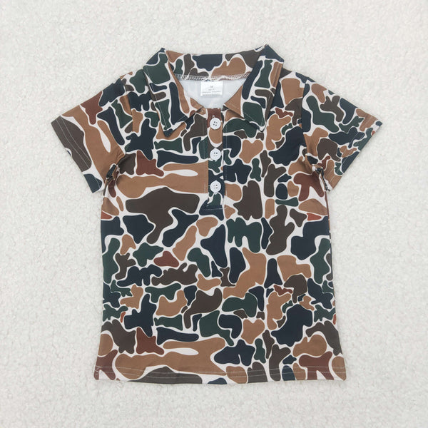 RTS boy summer clothes matching camo boy summer tshirt 3