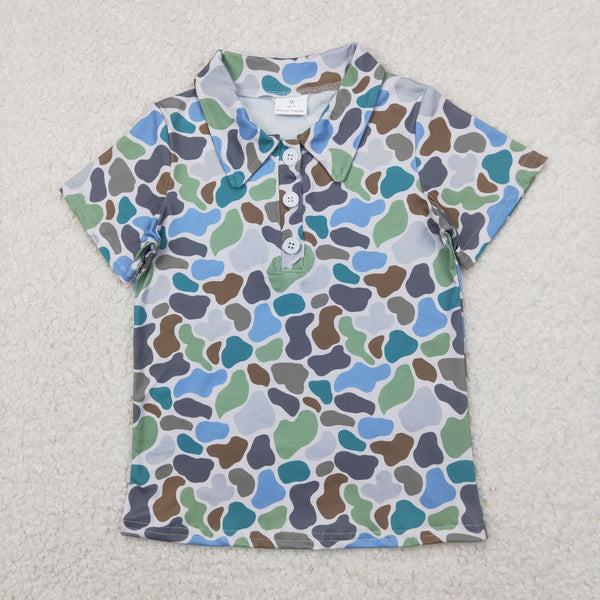 RTS boy summer clothes matching camo boy summer tshirt 3