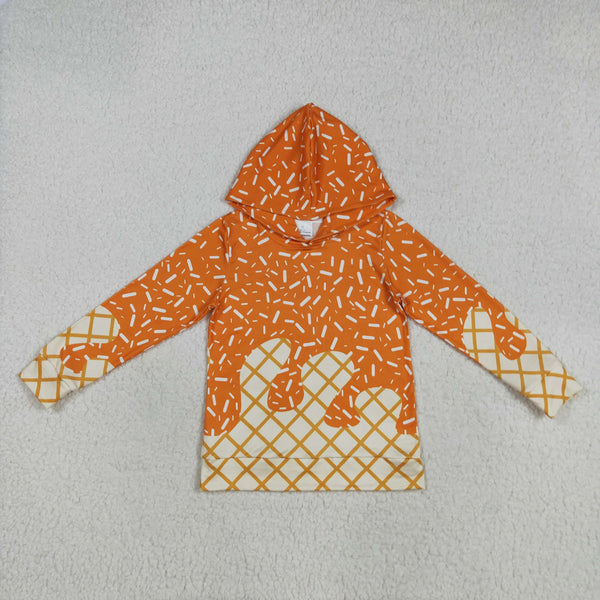 BT1274 RTS toddler boy clothes yellow Ice cream boy winter hoodie top shirt