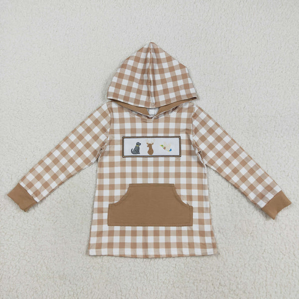 BT1285 RTS  toddler boy clothes hunting boys winter top embroidery hoodie