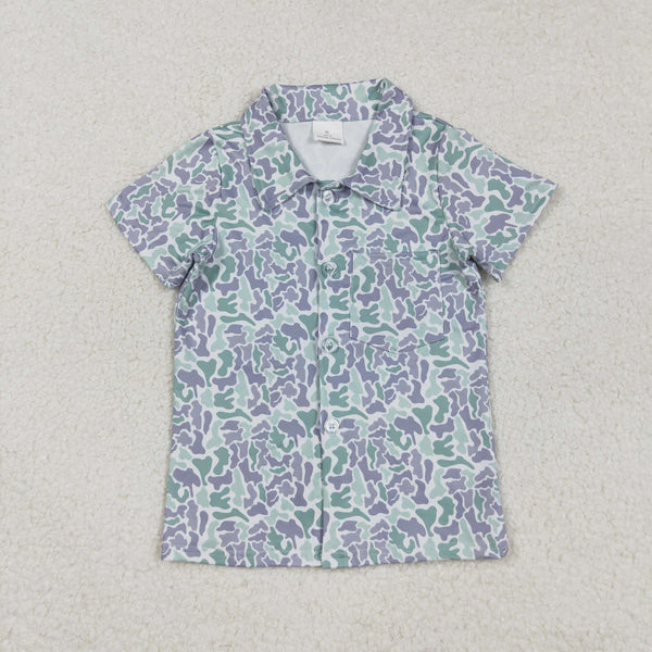 BT1295 RTS  toddler boy clothes camo boy summer top shirt