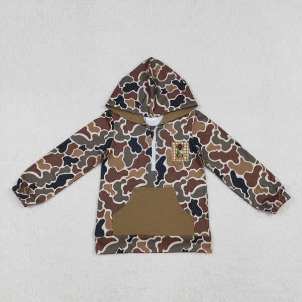 RTS toddler clothes matching clothing baby embroidery hunting hoodie kids winter clothing-2025.11.11