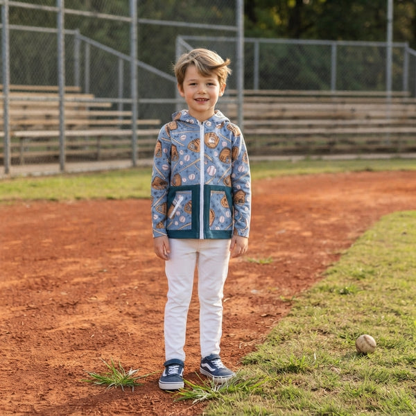 RTS BT1342 toddler boy clothes baseball winter clothes zip hoddies jacket