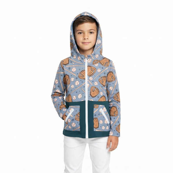 RTS BT1342 toddler boy clothes baseball winter clothes zip hoddies jacket