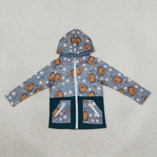 RTS BT1342 toddler boy clothes baseball winter clothes zip hoddies jacket