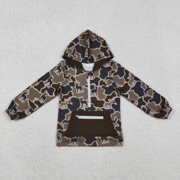 BT1348 RTS toddler boy clothes camo hunting boys winter hoodie top