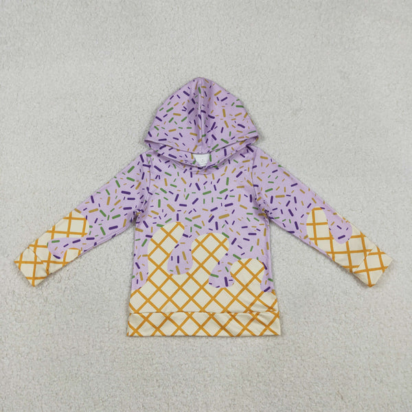 BT1373 RTS toddler girl clothes purple girl winter hoodies shirt top