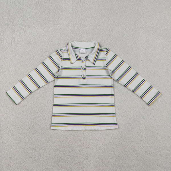 RTS kids matching clothing stripe  print clothing baby girl mardi gras clothing-2025.12.8