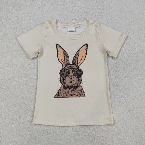 BT1414 RTS boy summer clothes rabbit bunny easter clothing camo boy spring tshirt