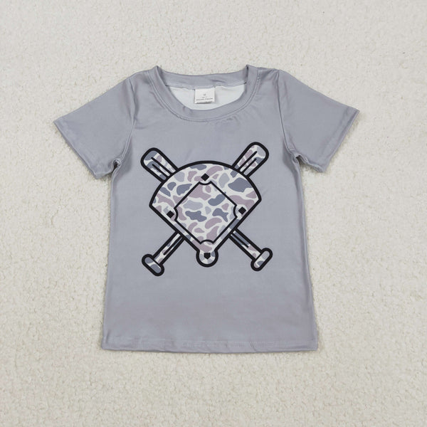 BT1421 RTS boy summer clothes grey camo boy summer tshirt