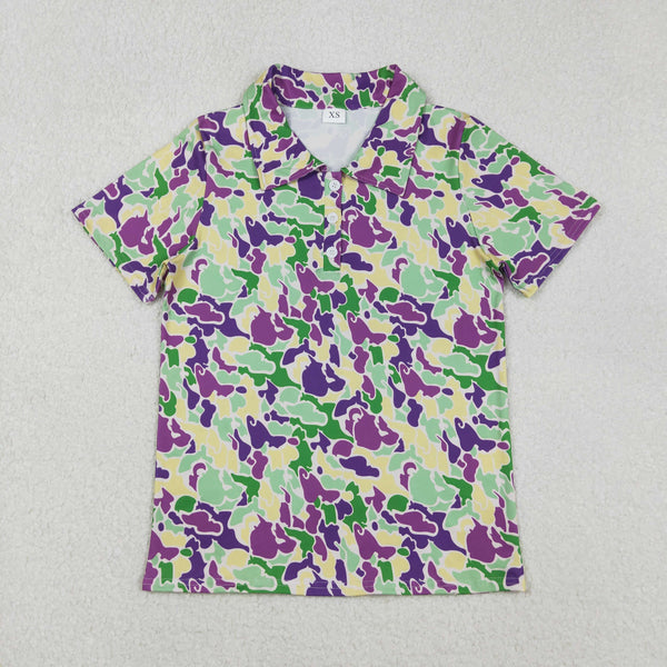 BT1452 adult clothes camo adult  men mardi gras summer top