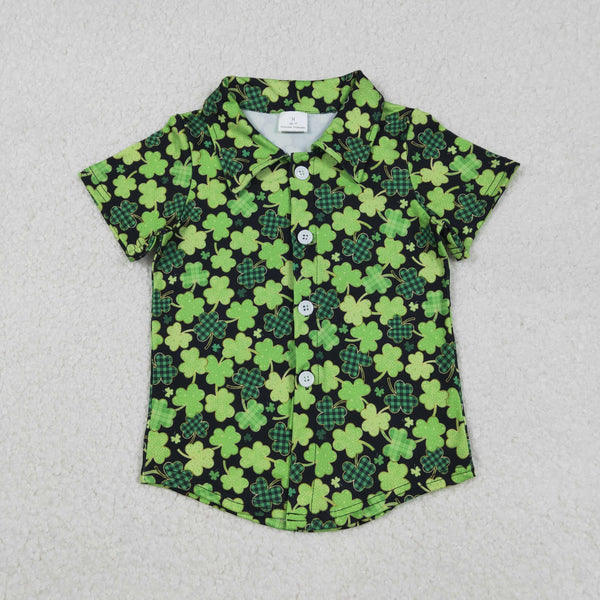 BT1455 RTS  toddler boy clothes lucky boy St. Patrick summer top shirt