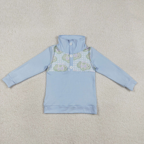 BT1492 RTS  toddler boy clothes blue golf boy winter top