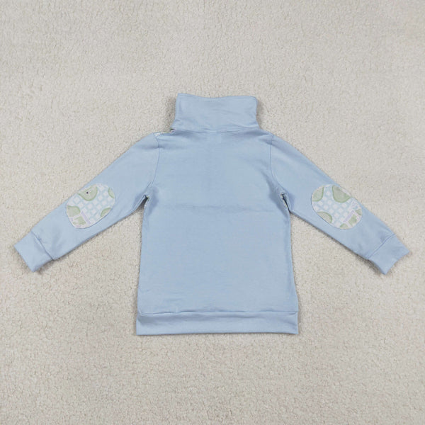 BT1492 RTS  toddler boy clothes blue golf boy winter top