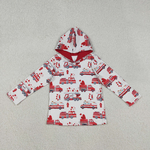 BT1512 RTS toddler boy clothes truck boy valentine top shirt