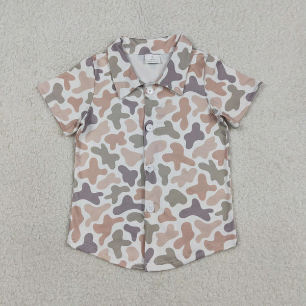 BT1564 RTS toddler boy clothes camo boy summer top shirt hunting clothes