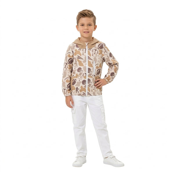 RTS BT5350 toddler girl clothes heart print long sleeve hooded top