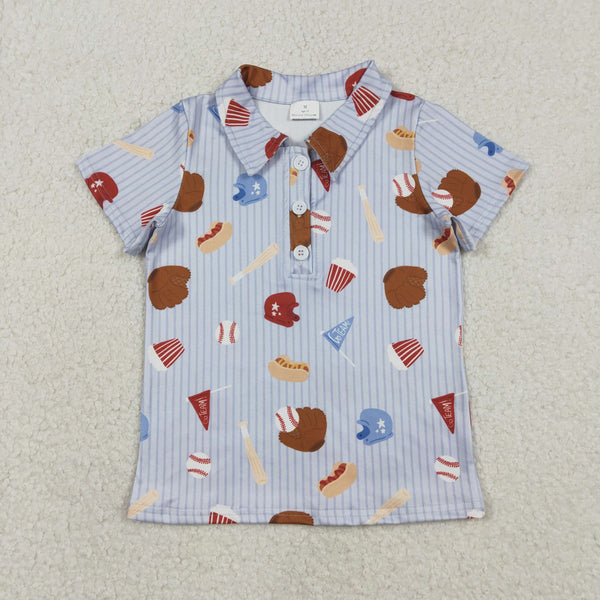 RTS toddler clothes matching clothing baseball print baby top kids summer clothing-2025.12.29