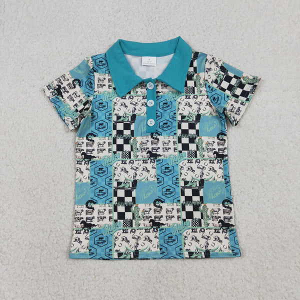 RTS kids matching clothing cowboy print clothing boy summer clothing-2026.1.19