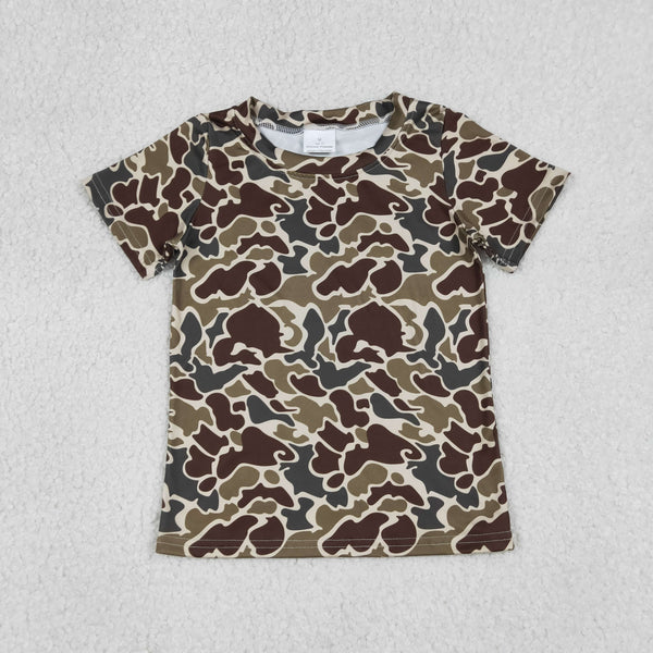 BT1648 RTS boy summer clothes camo hunting clothes boy summer tshirt