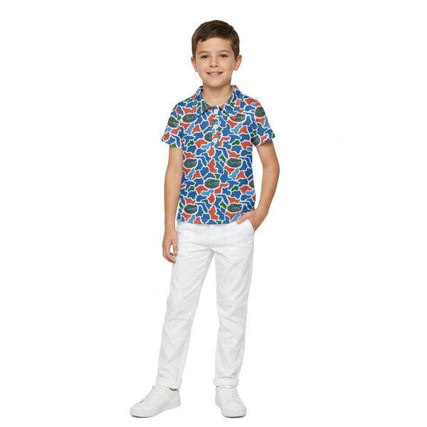 RTS BT1695 toddler boy clothes alligator print short sleeve shirt
