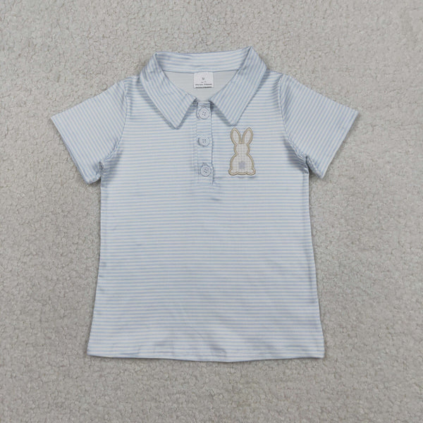 BT1708 RTS toddler clothes bunny embroidery boy summer top tshirt easter clothes