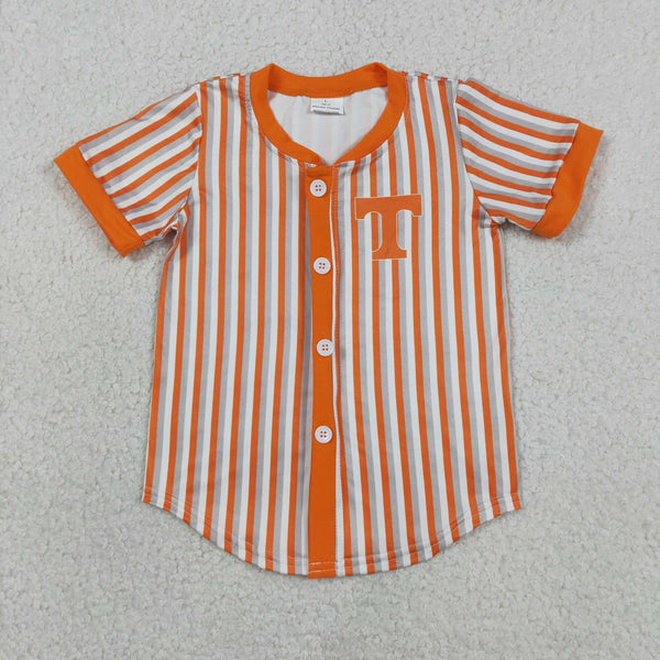 BT1747 RTS toddler boy clothes state orange  boy summer top shirt Tshirt