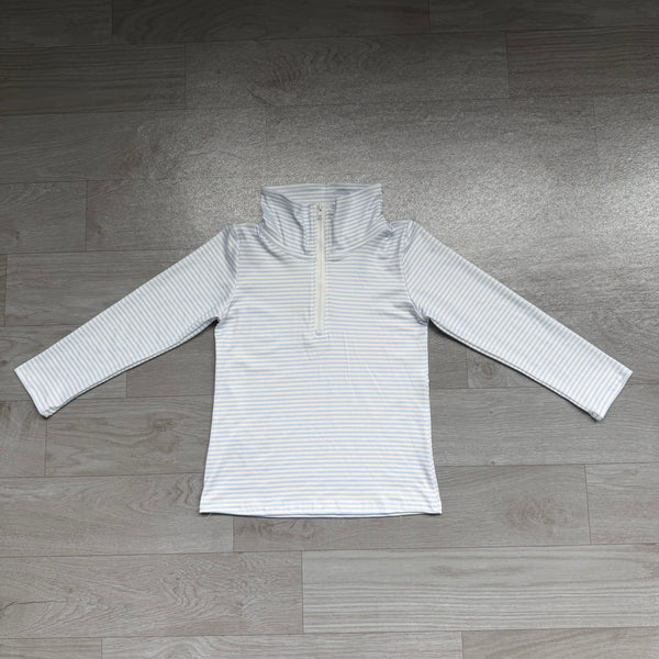 no MOQ BT1878 pre-order  toddler boy clothes boy winter shirt blue strip zip top-real pic 2026.8.28