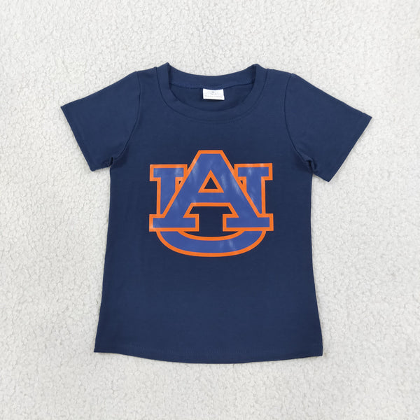 RTS BT1880 baby boy clothes auburn vinyl print short sleeve top