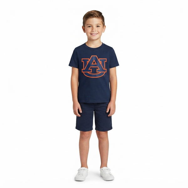 RTS BT1880 baby boy clothes auburn vinyl print short sleeve top