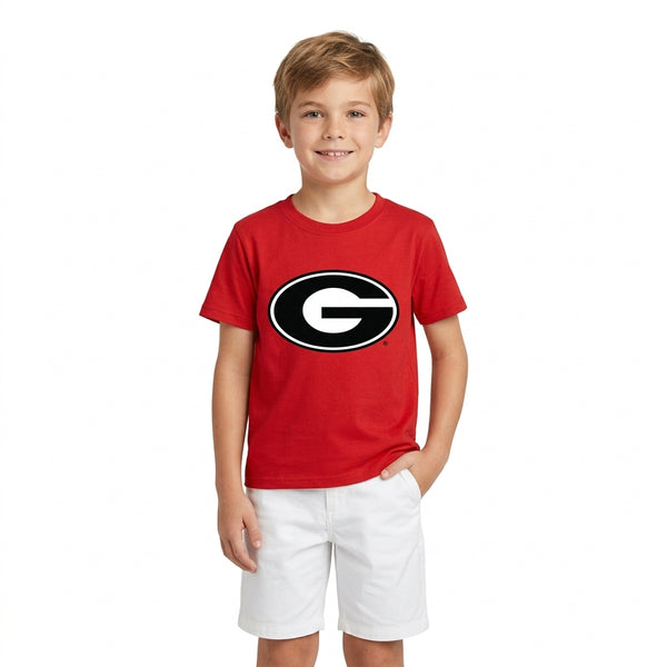 RTS BT1886 baby boy clothes team logo cotton+vinyl print short sleeve tee top
