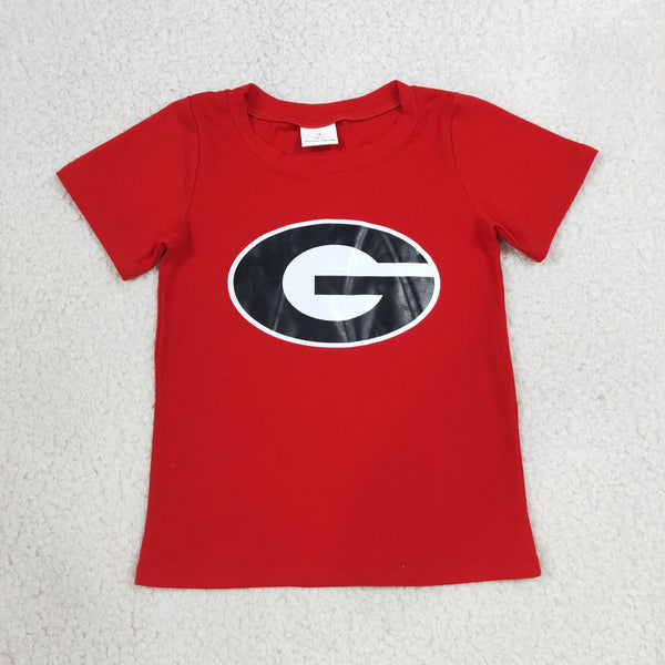 RTS BT1886 baby boy clothes team logo cotton+vinyl print short sleeve tee top