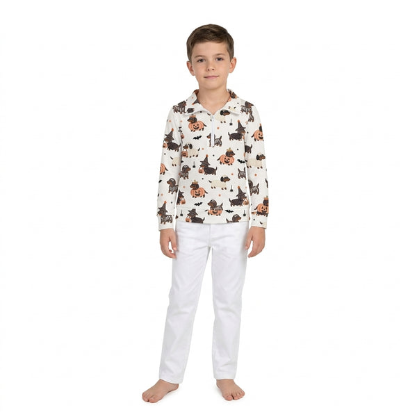 RTS BT1896 baby boy clothes halloween farm animal mixed print long sleeve top