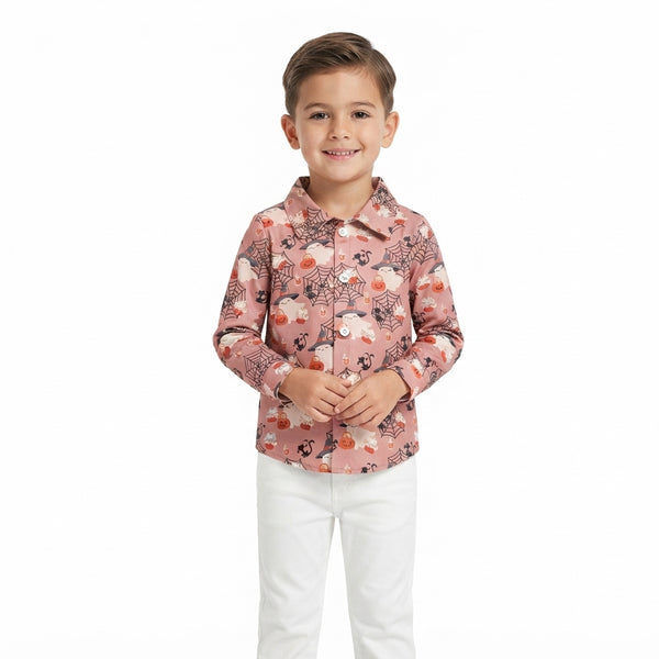 RTS BT1902 baby boy clothes halloween print long sleeve top