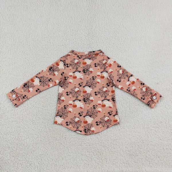 RTS Matching clothing family halloween ghost spider pumpkin print kid long sleeve shirt romper fall clothing-2026.9.19