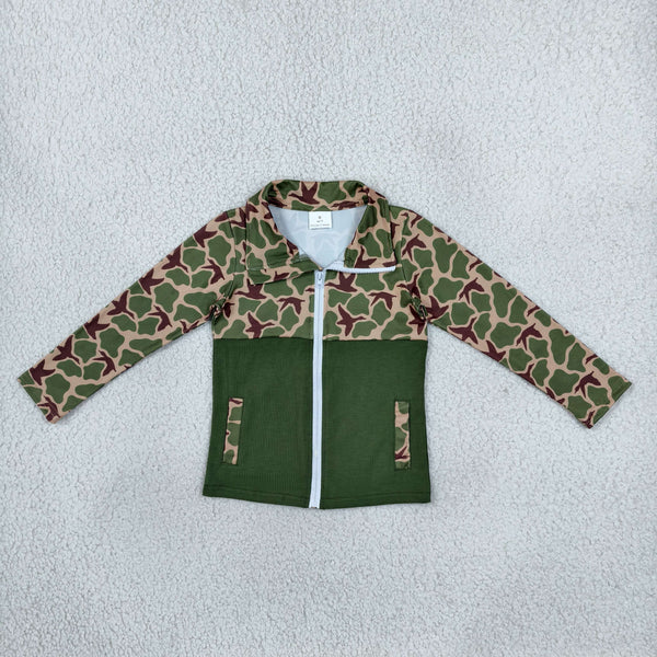 RTS BT1933 toddler boy clothes deer print zip long sleeve jacket