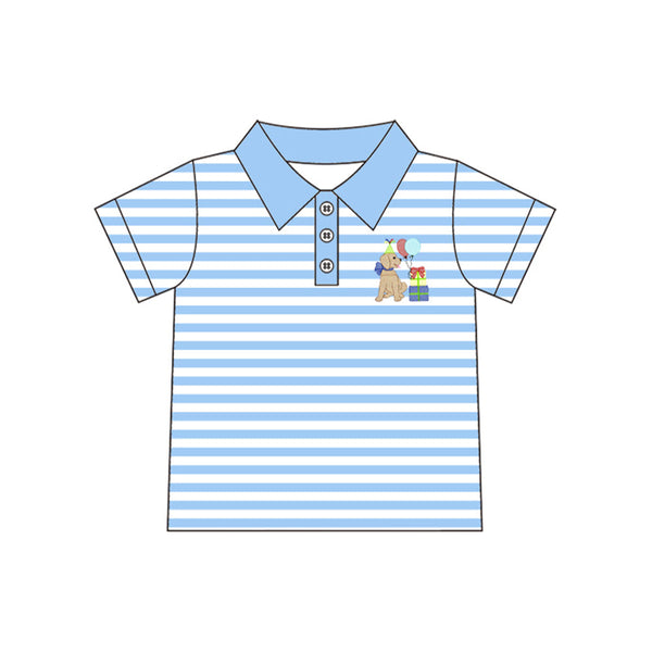 Preorder MOQ 5 pcs Each Style Happy Birthday Puppy Balloon Gift Print Kids Matching Clothes-2026.8.27