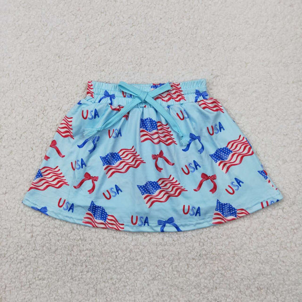 GLK0050 RTS baby girls clothes glad girl summer shorts skirt 4th of July clothes