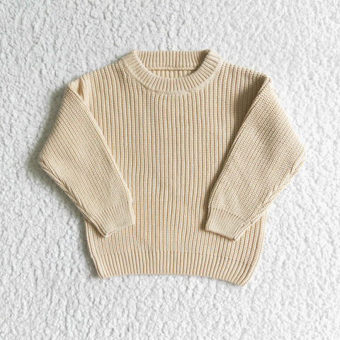 GT0033 cream sweater knitted sweater kids sweater winter clothes for girls