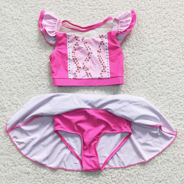 S0146 baby girl clothes princess girl swimwear toddler girl summer swimsuit