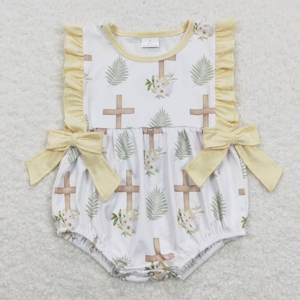 SR0619 toddler girl clothes cross girl easter bubble