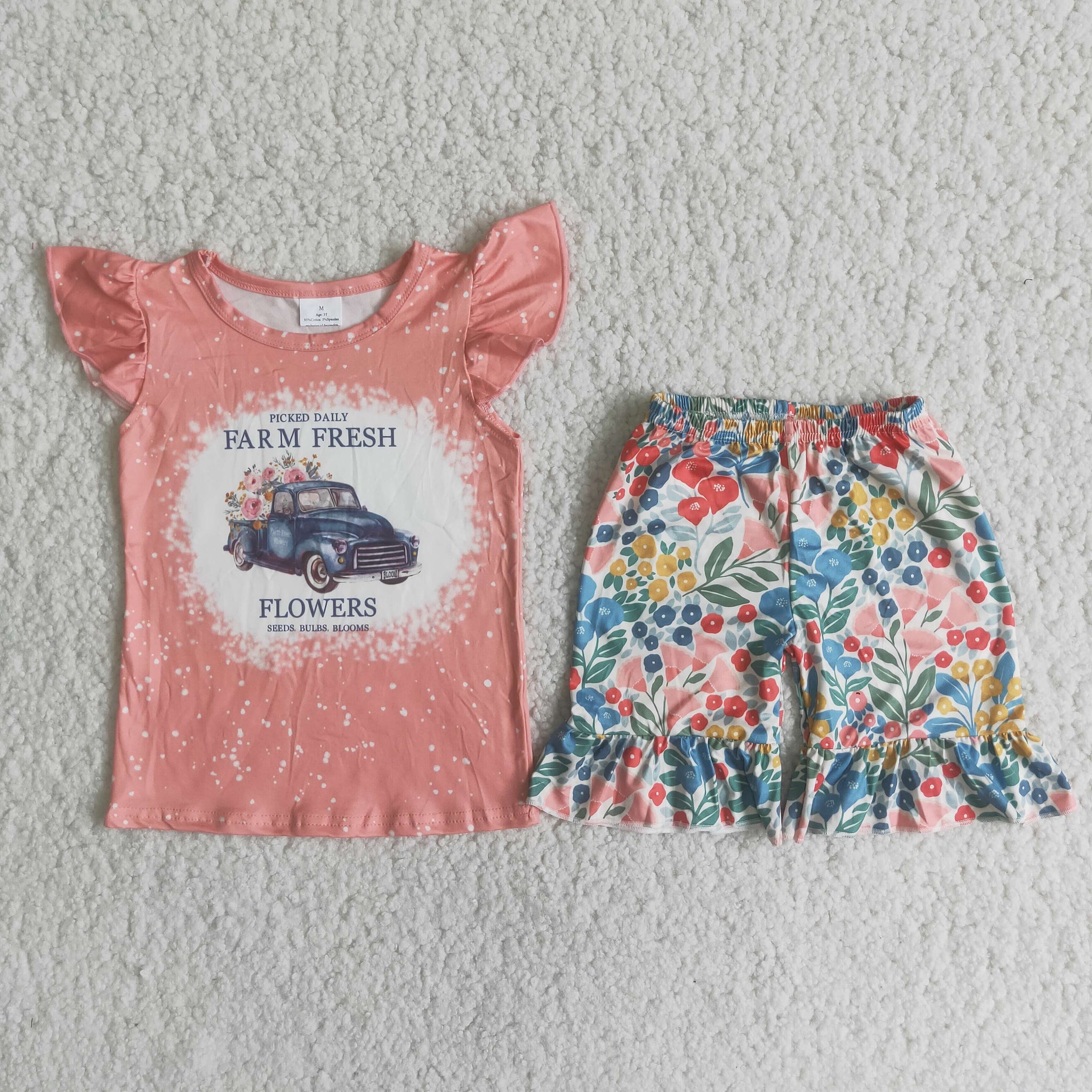 C4-24 baby girl clothes car girl summer shorts set-promotion 2024.5.18 $2.99