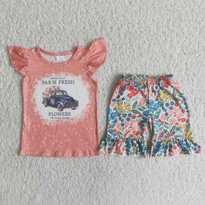 C4-24 baby girl clothes car girl summer shorts set-promotion 2024.5.18 $2.99