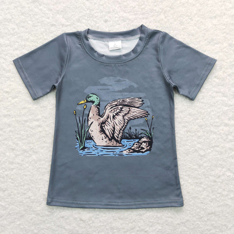 BT0508 RTS baby boy clothes mallard duck hunting clothes boy summer tshirt