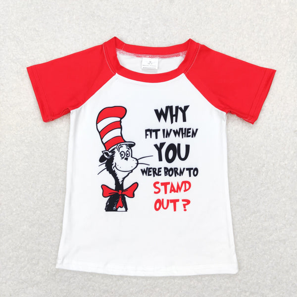 BT0480 toddler boy clothes dr.seuss boy tshirt  top