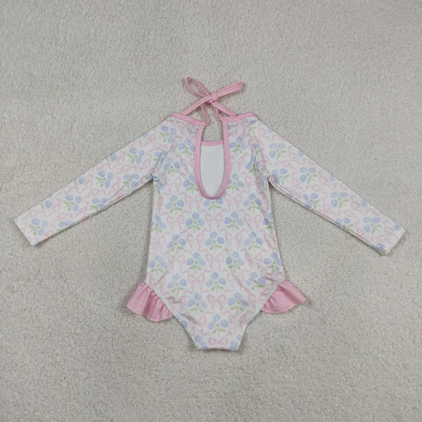 S0655 RTS baby girl clothes flower girl summer swimsuit beach wear